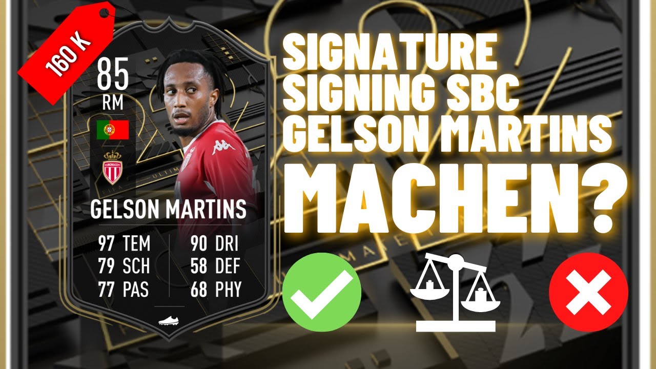 FIFA 22: Lohnt sich die SBC? 🤔 -  GELSON MARTINS 85 SIGNATURE SIGNING | SBC REVIEW