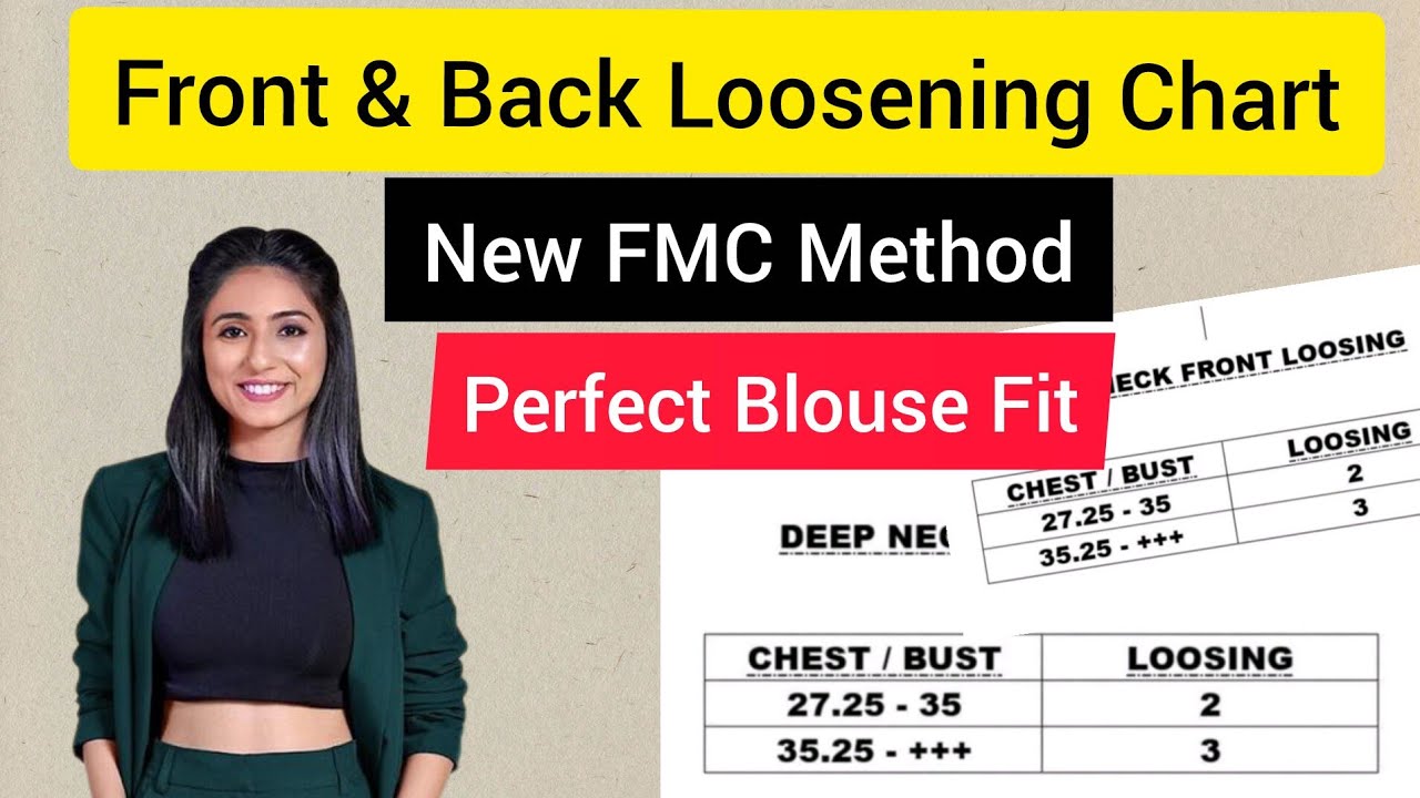 Front & Back Blouse Loosening Chart | New FMC Method | Perfect Blouse Fitting 