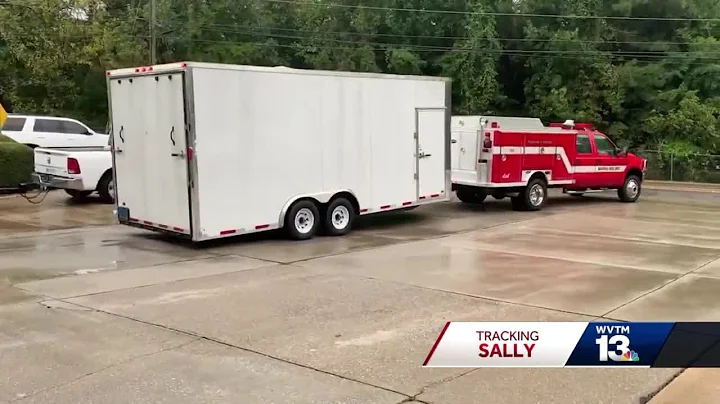 Hoover Fire Department crew helping with hurricane recovery on Gulf Coast