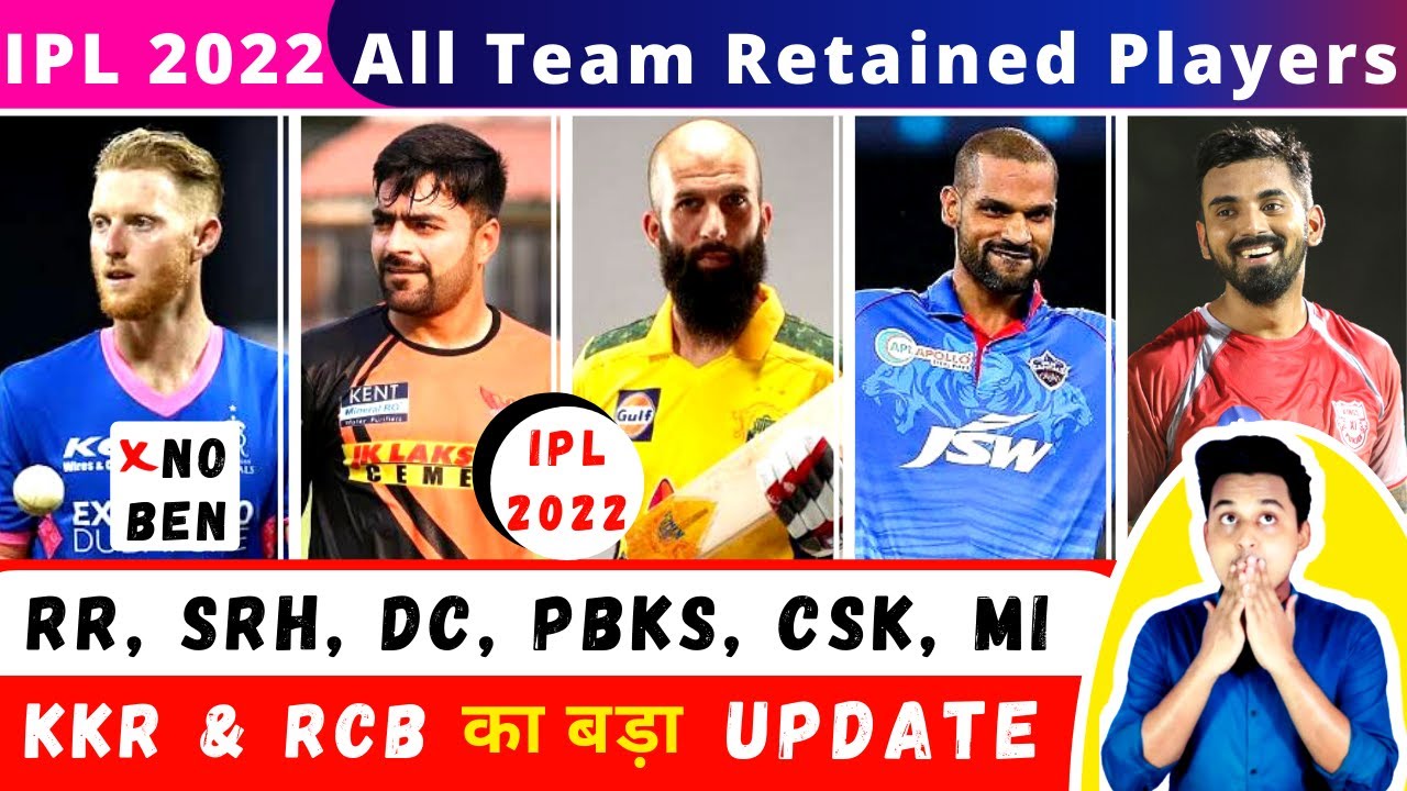 IPL 2022 All Team Retained Players|RR, CSK, DC, SRH, RCB, KKR, PBKS, MI Retained Players 2022