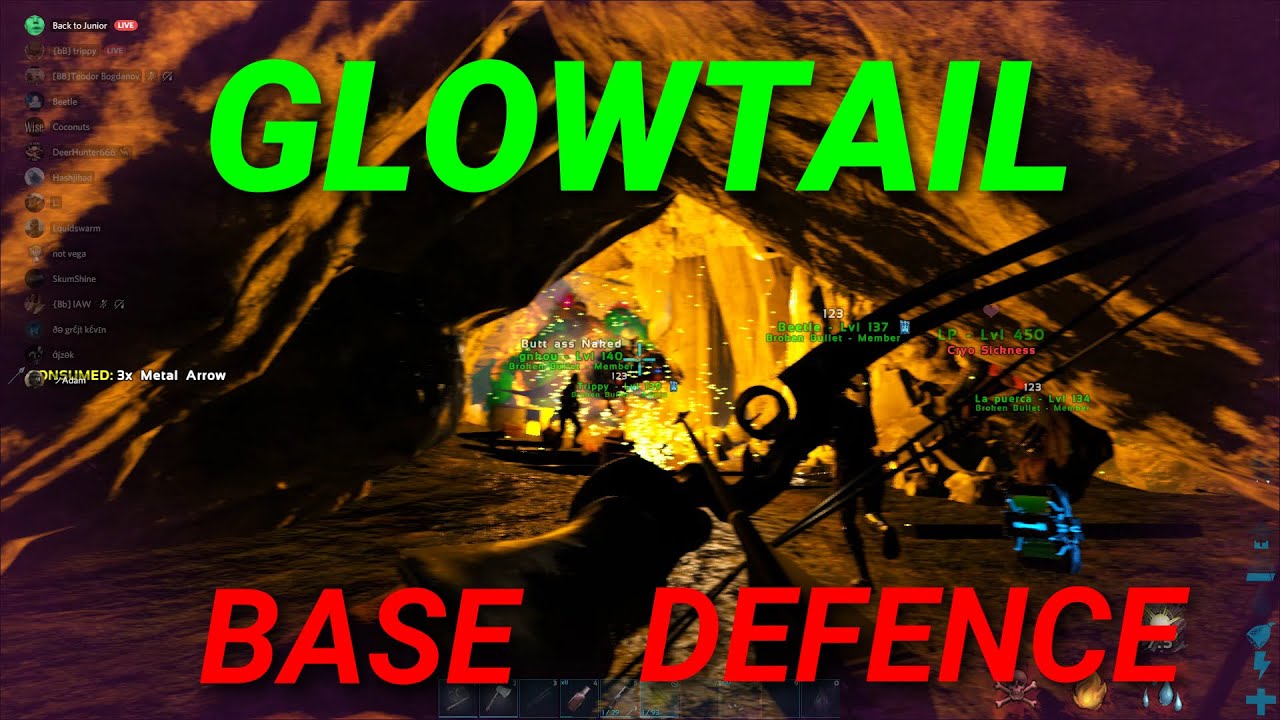 Tek Suit Farming & Glowtail Base Defence - OFFICIAL PVP - ARK SURVIVAL EVOLVED ep.6