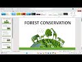 How to Make a PowerPoint Presentation on FOREST CONSERVATION  🌱 | Forest Conservation Presentation |