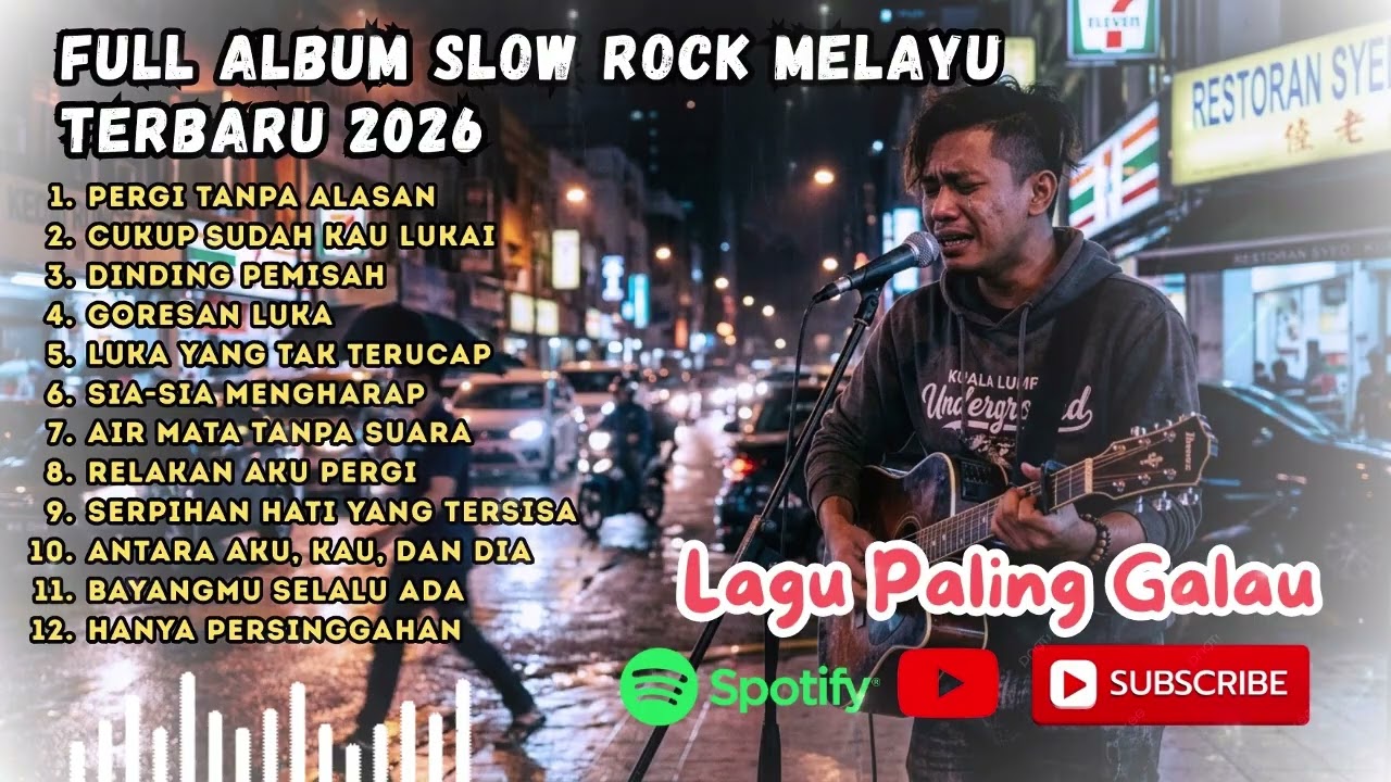 SLOW ROCK MELAYU TERBARU 2026 | Pergi Tanpa Alasan | Lagu Paling Galau
