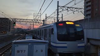 E217系 Y41編成 +Y-117編成船橋駅入線シーン