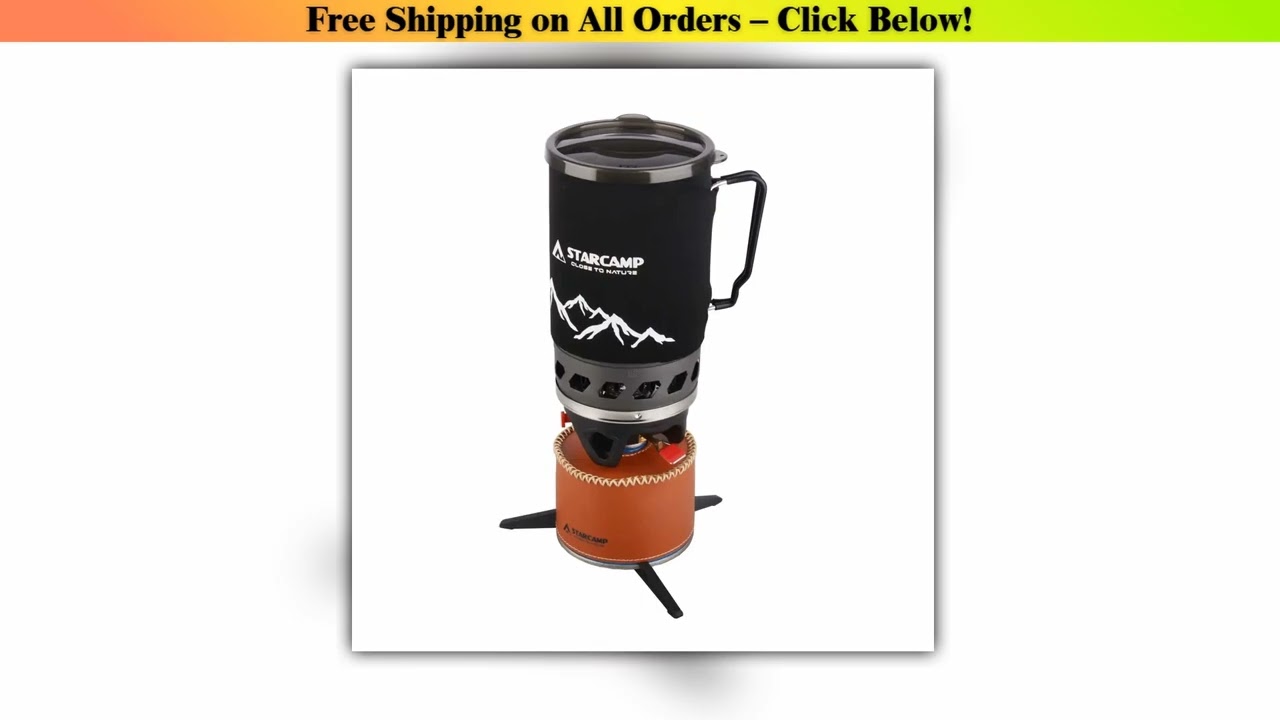 STARCAMP 1400ml Outdoor Fastboil Jet Cooker Gas Stove for Hiking & Camping Portable Cooking System