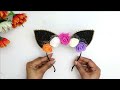 4 DIY Teenager Kitty Hairbands at Home| Making Easy Headband Ideas| #Kittyhairband  #lifehacks