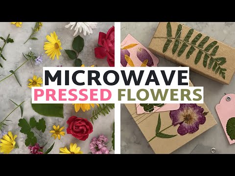 how to press flowers in a microwave 