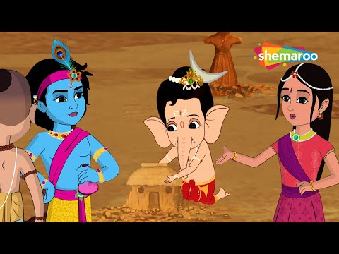What is Radha explaining to Krishna and Bal Ganesh? | Bal Ganesh and Krishna Story @shemarookids