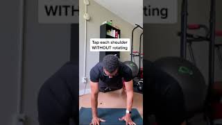 Shoulder Tap Exercise Demonstration | Improve core and shoulder stability