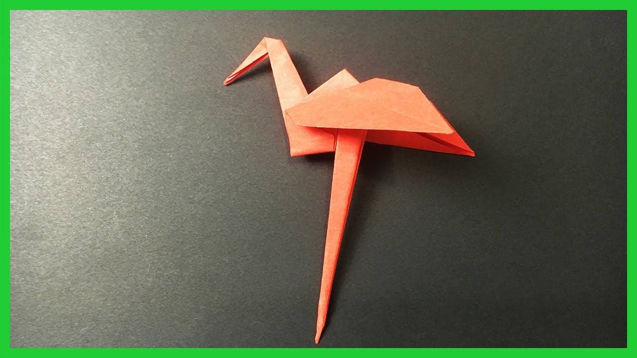 Origami Flamingo: How to Make a Paper Bird Flamingo (Very Easy) - in