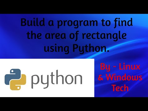 Build a program to find the area of rectangle using Python.