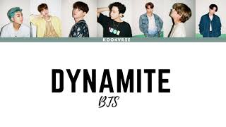 BTS Dynamite Lyrics(Color Coded Lyrics)