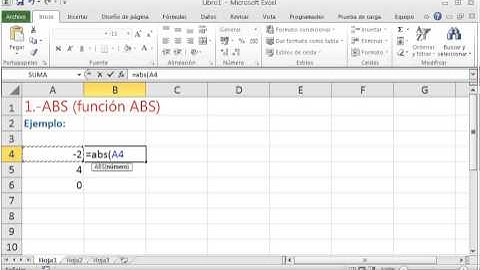 Excel funcion abs (valor absoluto)