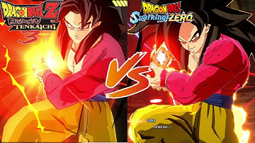 Tenkaichi 3 vs Sparking! Zero SSJ4 Goku GT Supers and Ultimate