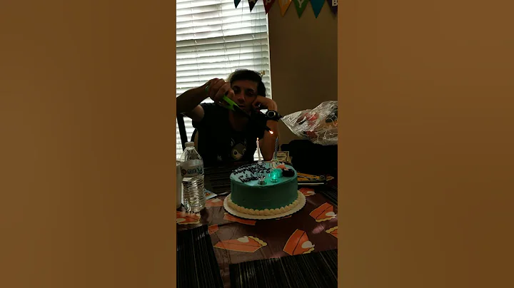 Mom's video of Preston's cake. 23rd Birthday.