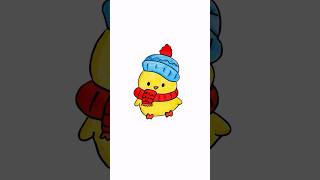 How to draw chick #winter #easy #drawing #forkids #diy #art #artist #kidsvideo #cute #animals #learn