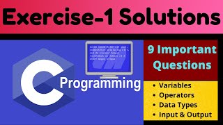 C Language Exercise-1 Solutions | Swap two numbers in C | sizeOf() function  | calculate size of int