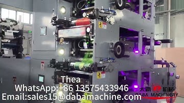 DABA 320mm Flexo Printing Machine With Led Uv Dryer And Chiller Drum Printing Shrink Sleeve Film
