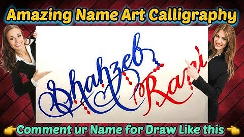 Shahzeb Rani Name Signature Calligraphy Status | How to Draw, Cursive Calligraphy with Cut Marker