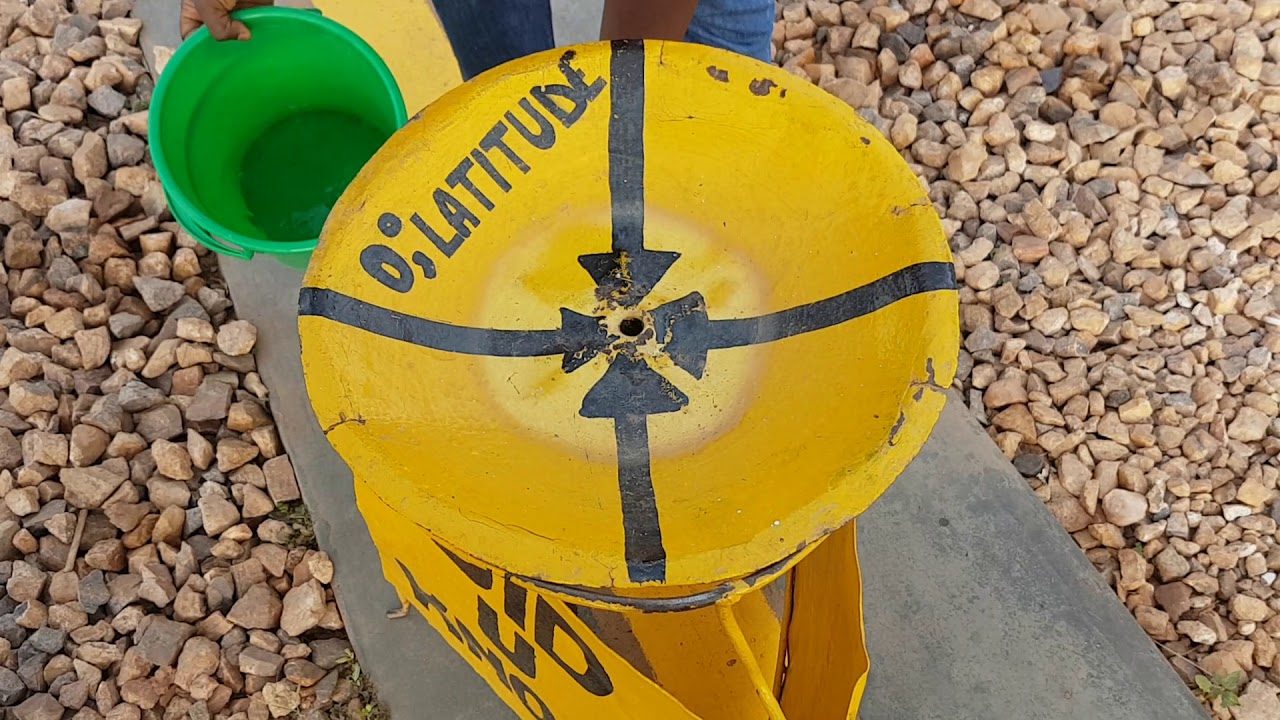 Ugand equator effect of gravity on water