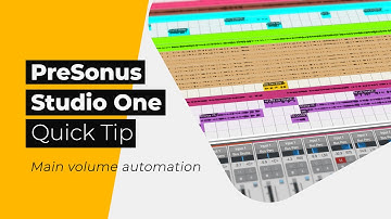 Studio One - Main volume automation - A quick tip