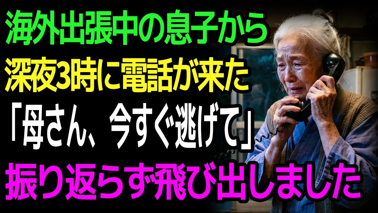 海外出張中の息子から 深夜3時に電話が来た 「母さん、今すぐ逃げて」 振り返らず飛び出しました