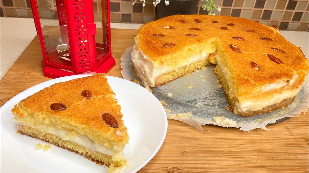 Köstlicher arabischer Grießkuchen mit Creme Füllung die mega lecker ist ...