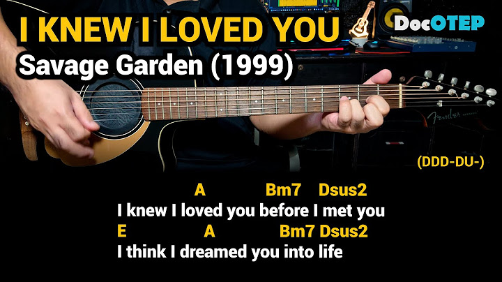 I Knew I Loved You Guitar version - Guitar performance video thumbnail
