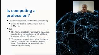 COMP3020 Lecture 4 - Professional Ethics in Computing