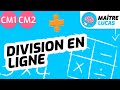 Division en ligne cm1  cm2  cycle 3  maths  mathmatiques  calcul