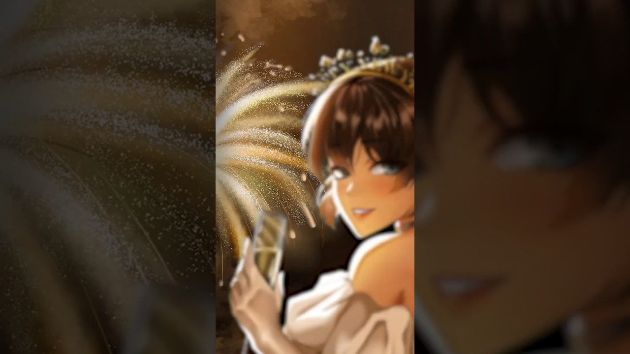 OC Manga Girl 🥂 New Year Illustration 🎨 Drawing Reveal