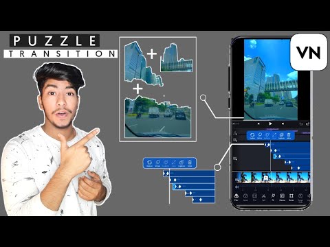 How To Create Puzzle Transition In VN Video Editor | Puzzle Transition Tutorial | Ovesh World