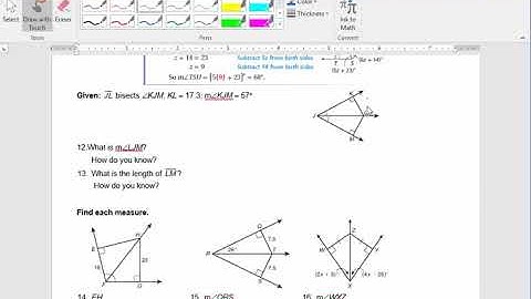 Geometry:  Perpendicular and Angle Bisectors Help Video