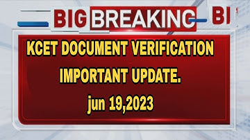 KCET DOCUMENT VERIFICATION|online/off-line|latest update|students solution