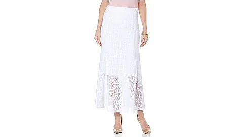 Stunning Peekaboo Crochet Maxi Skirt by Liz Lange