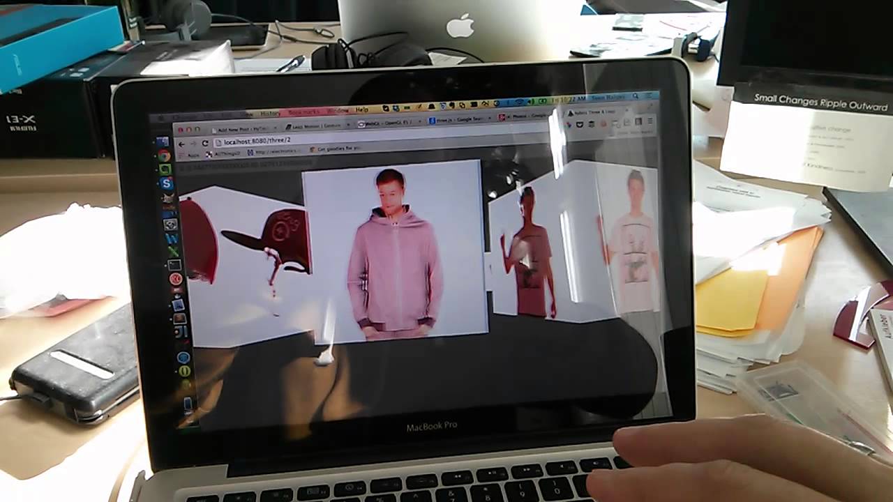 Leap Motion with WebGL - YouTube