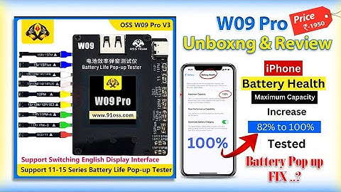OSS W09 Pro V3 Battery Life Data Repair Pop-Up Tester for iPhone 11 to 15Pro Max #unboxing