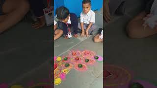 ACTIVITIES FOR STUDENTS IN THE CLASSROOM #RANGOLI #CREATIVE #SATISFYING #DIWALI  #SHORTS #VIRAL