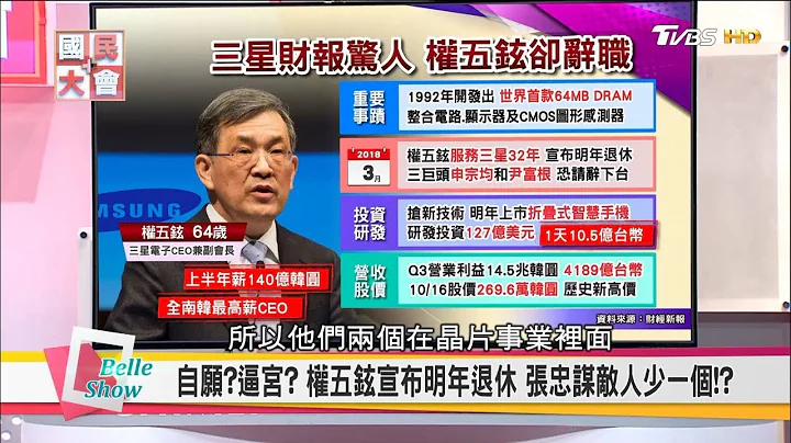 三星李在镕逼退全韩最高薪CEO权五铉? 韩国宫斗政变? 国民大会 20171017 (完整版) - 天天要闻