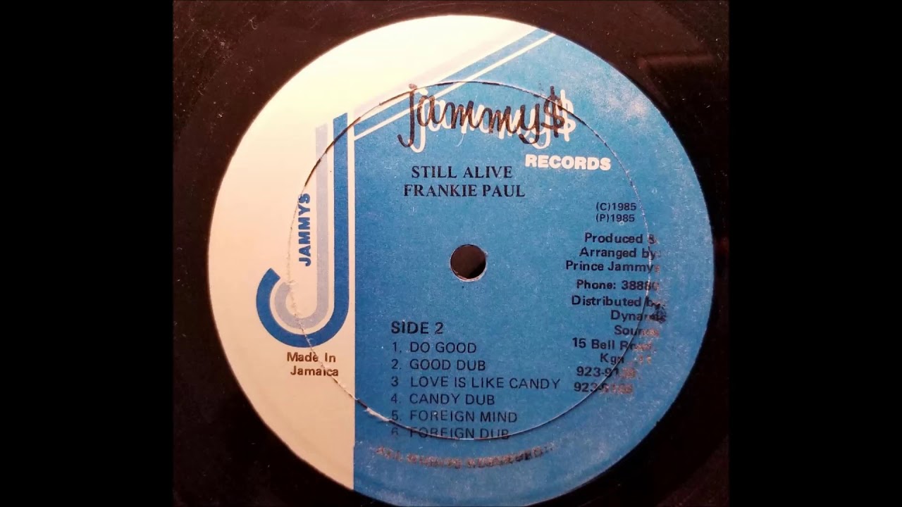 Frankie Paul Love Is Like Candy Jammy's LP 1985 w/ Version YouTube