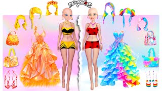 LADYBUG & CAT NOIR Fashion Dress Design Result with Friends | Style Wow