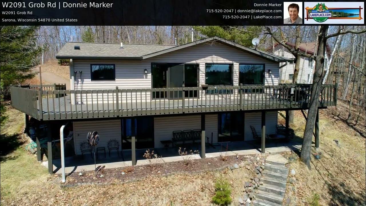 Long Lake Home for Sale Sarona, Wisconsin Lake Property W2091 Grob