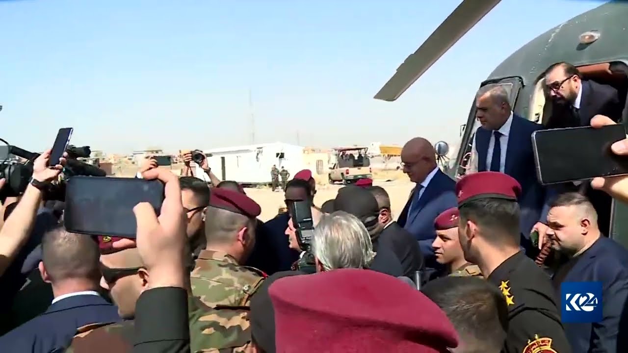 لحظة وصول رئيس الجمهورية عبداللطيف رشيد الى الحمدانية