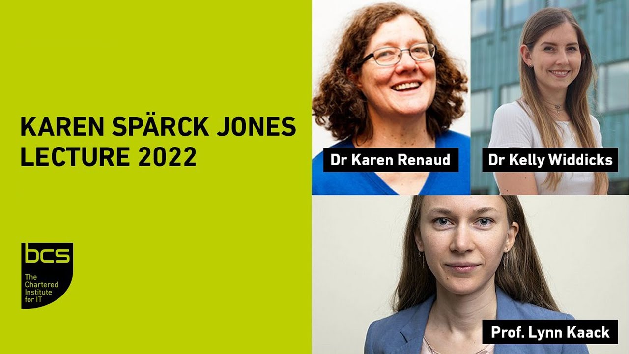 Karen Spärck Jones lecture 2022 - Digital technology, dark patterns, AI, climate change and more.