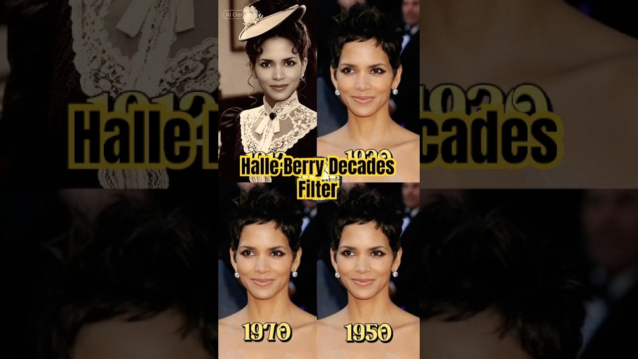 Halle Berry Through the Decades ✨ | CapCut Time Travel Filters 