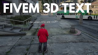 [QB/ESX/Standalone] Fivem 3d Me Text Script | QBCore Scripts