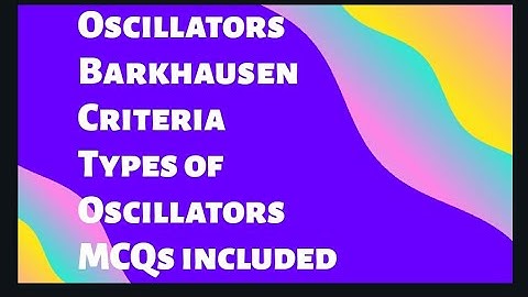 Oscillators l Master Cadre Physics l BSc Physics l GATE Physics l CSIR NET PHYSICS