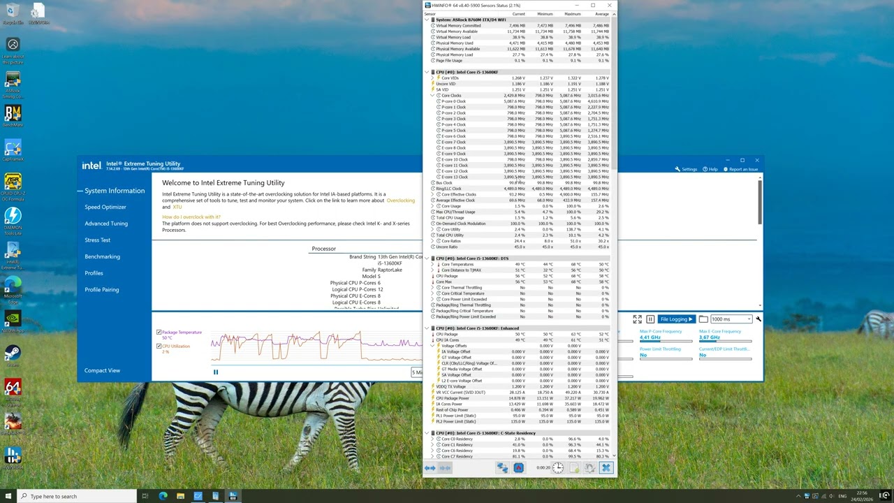 AsRock B760m-itx d4 WiFi test with i5 13600KF cb r20 Power limit throttle!