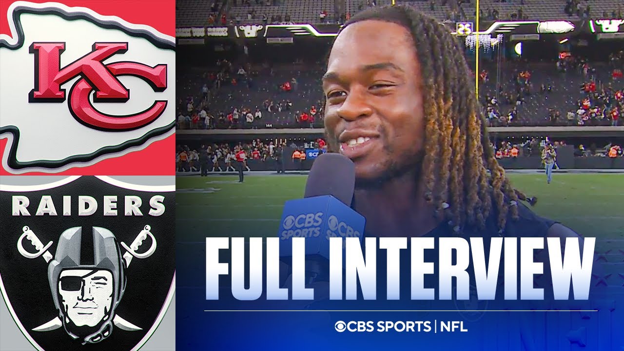 Ashton Jeanty after passing Josh Jacobs rookie scrimmage yards record during win vs Chiefs