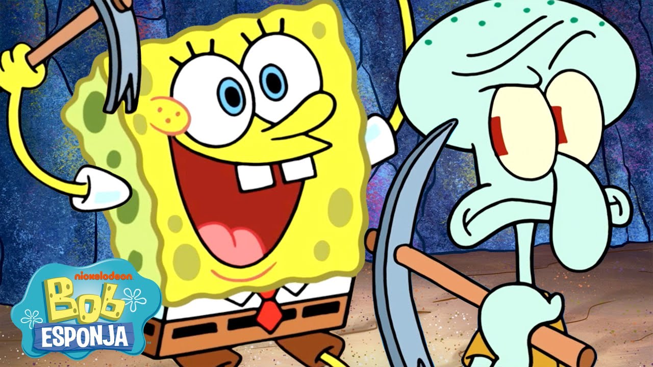 Bob Esponja | As aventuras subterrâneas do Bob Esponja! 🕳️ | Bob Esponja em Português